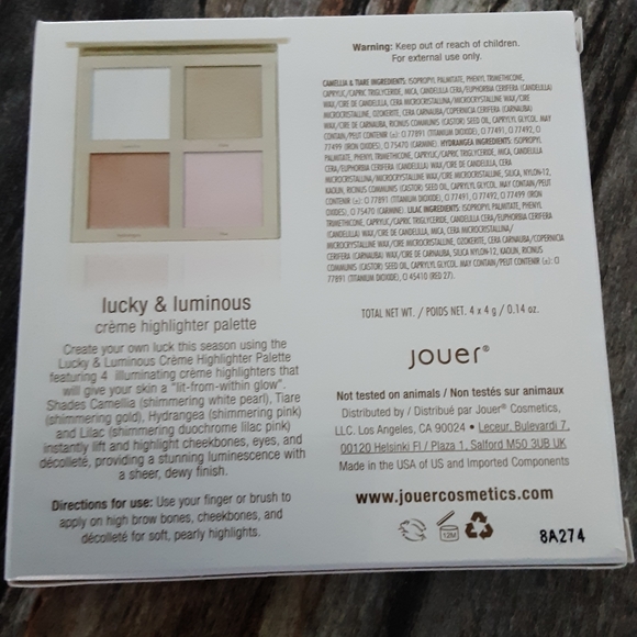 Jouer Lucky & Luminous Creme Highlighter Palette - Picture 2 of 4